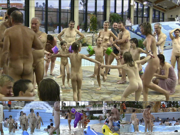 Nudists spent day in the pool families - HD Video | Russianbare