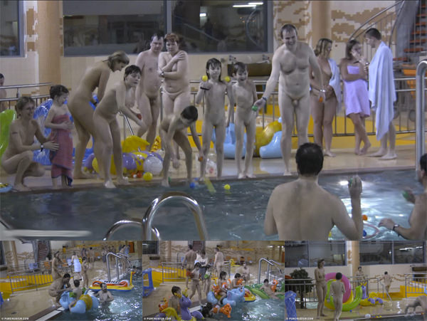 Video HD about families of nudists in the pool | Russianbare