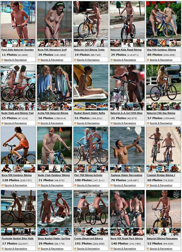 Nudists ride bikes - photo Purenudism | Russianbare