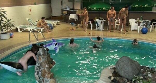 Indoor Dolphin Ride Full HD video - Nudism helps you get rid of insecurities and clothes