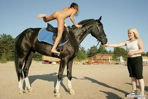 Ride on horseback - Nudism has been around for a very long time