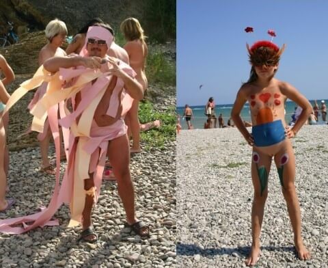 Natural Mud Camouflaging pics - The Foundations of Naturist Philosophy and the Ethical Principles of the Community