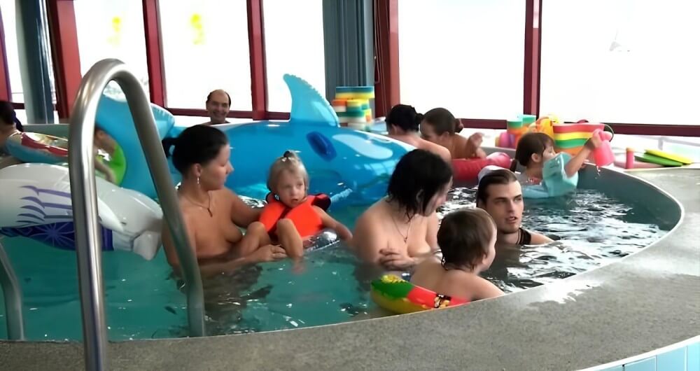 Indoor Swim Exercise - Nudism and naturism are based on naturalness and acceptance of ones body