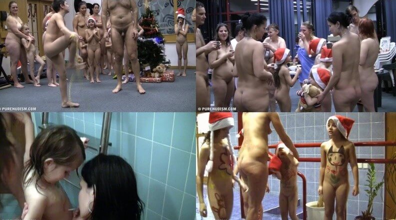 Christmas day Full HD video - The practice of naturism helps build trust and honesty among people