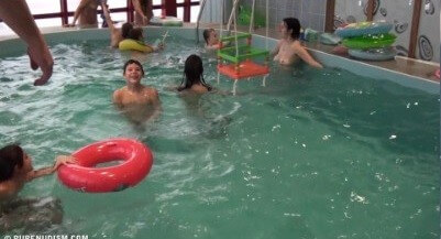 Indoor Swim Exercise 2 Full HD video - A true nudist vacation