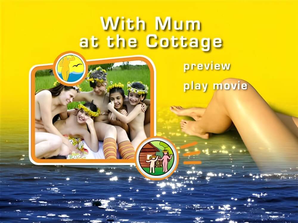 Naturist Freedom: With Mum at the Cottage DVD - Many naked men and women