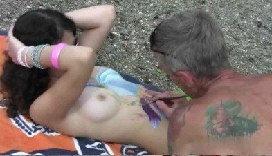 Body Art Nudist Beach 1 Full HD video - Undressing is permissible only within ones own community