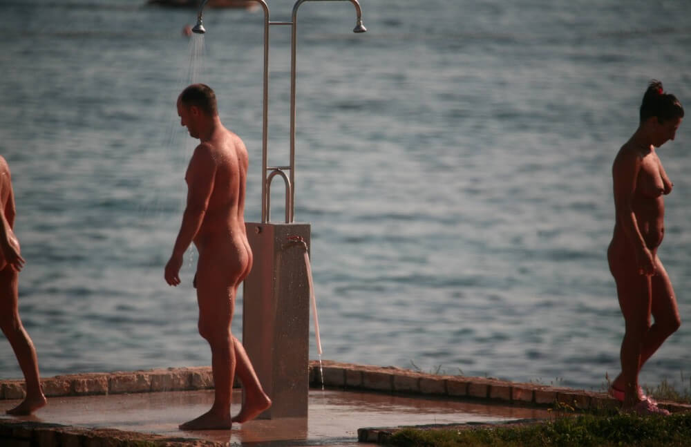 Naturist Shower at Dusk pics - Through naturism, people seek an opportunity to become closer to nature and to themselves