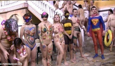 Body paint award lines Full HD - Down with Shame—Become a Nudist